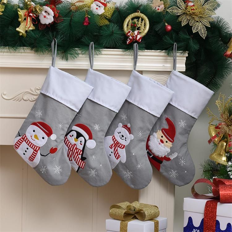 New Christmas Decorative Gifts Household Christmas Tree Pendant Cartoon Christmas Socks Children′s Christmas Gift Bag for Kids