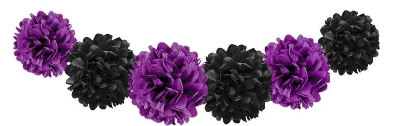 Halloween Tissue Paper POM Poms Party Decorations Halloween Tissue Balls Colorful Flowers POM for Halloween Birthday Celebration Outdoor Decoration