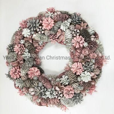 Christmas New Design Rose Wreath for Holiday Wedding Party Decoration Supplies Hook Ornament Craft Gifts