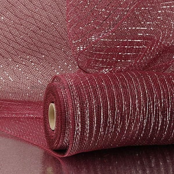 Silver Thread Metallic 21′′ Deco Mesh for Wreath Wrapping