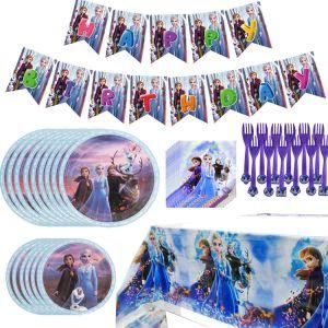 Frozen 2 Birthday Party Supplies Tissue Paper Cup Plate Party Tableware Set