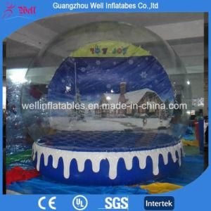 Outdoor Giant Inflatable Snow Globe for Christmas Events Human Showing Globe