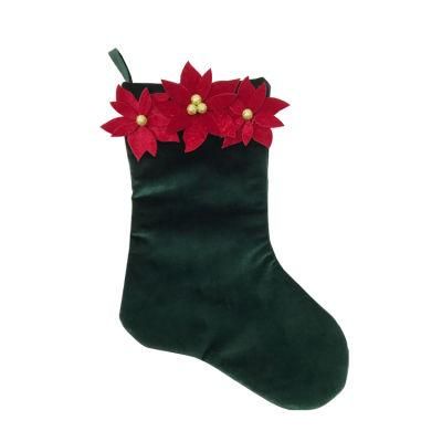 Hot Design Velvet Gift Socks Gorgeous Plain Felt Christmas Stocking