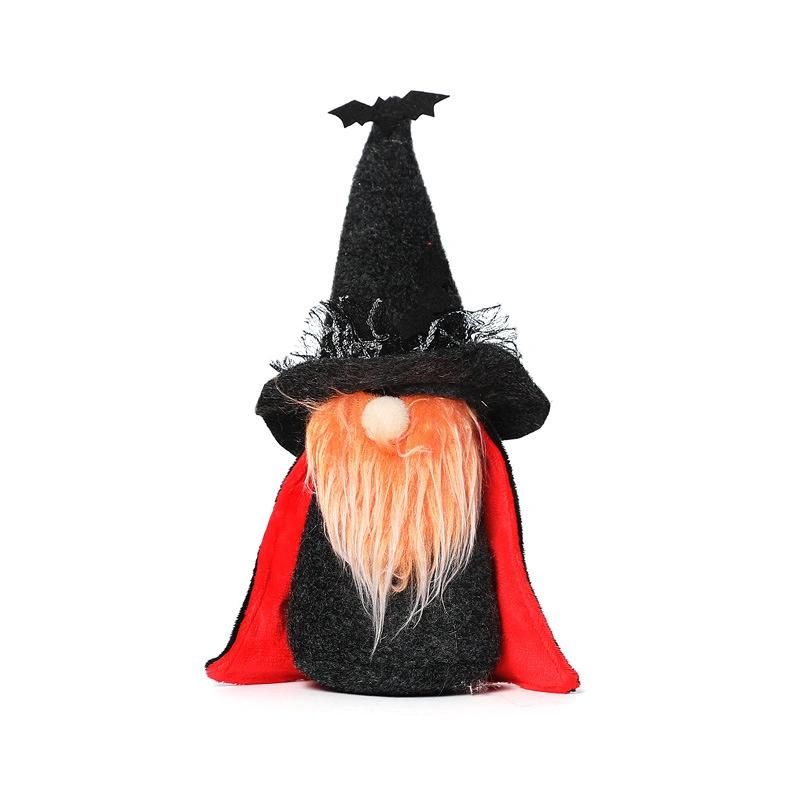 Cross Border New Halloween Vampire Action Figure Black Robe Rudolph Costume Party Bat Hat Faceless Old Man Doll