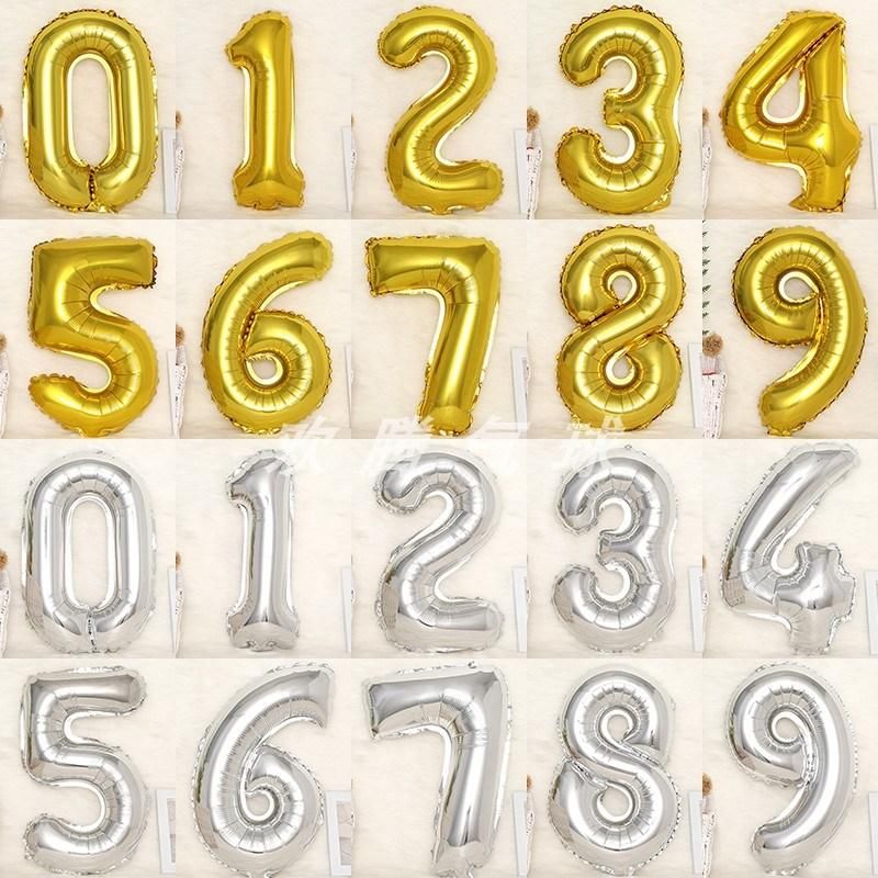 Romantic Numerical Balloons Birthday Foil Balloons Advertising Balloon