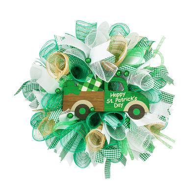 New Cross-Border New Irish Festival Garland Clover St. Patrick&prime;s Day Ribbon Garland Pendant Ornament