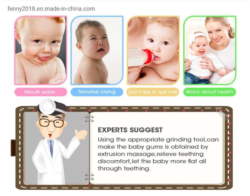 BPA Free Silcone Cartoon Teething Bracelet for Baby Teethers