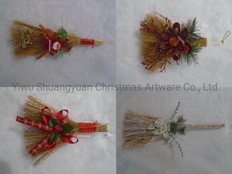 Christmas Hanging Besom for Holiday Wedding Party Decoration Supplies Hook Ornament Craft Gifts
