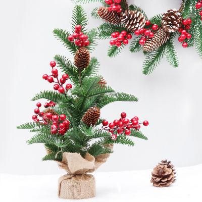 Christmas Decoration Set PE Red Fruit Snowflake Christmas Tree Garland Rattan Horns Hotel Shopping Mall Pendant