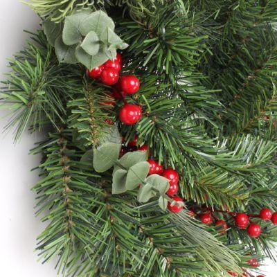 Yh2014 New Design Artificial Flower Green Garland 40/50/60cm Christmas Wreath for Door Wreath