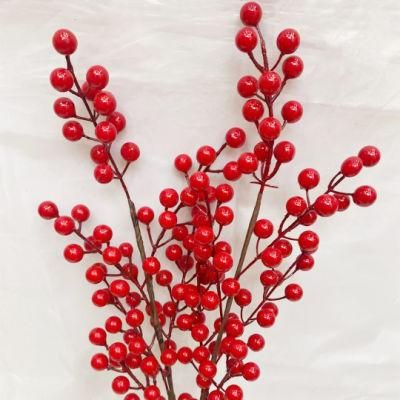 Artificial Red Fruit for Christmas Tree Garland and Wreath Decoration