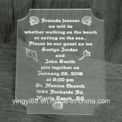 Personalized Acrylic Wedding Invitations, Special Event Invitations