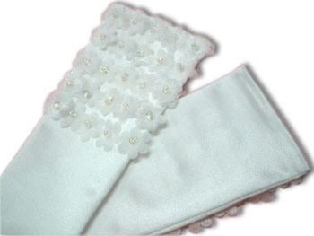 Fashion Lady Wedding Gloves with Pearl Decoration (JYG-29312)