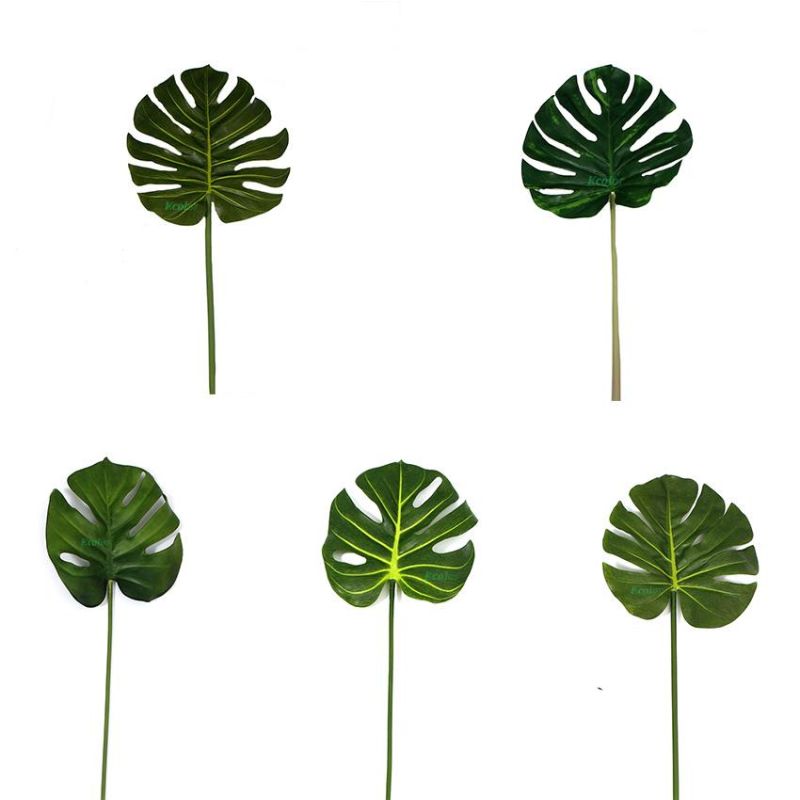 Home Decoraive Green Plastic Alocasia Artificial Leaves for Sale