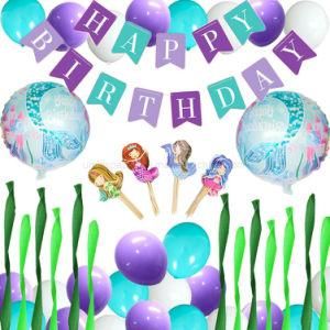 Umiss Paper Mermaid Birthday Party Decoration for Factory OEM