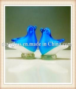 Blue Duck Glass Craft or Bar Decoration