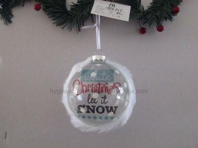 Promotional Glass Ball Ornaments with Illustration Inside