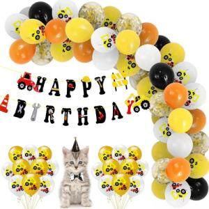 Pet Banner Train Film Balloon Cake Insert Birthday Party Accessories