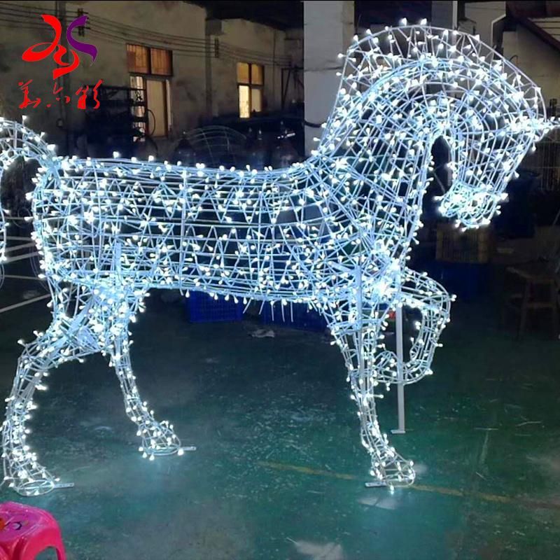 Outdoor Reindeer Horse Animal LED Motif Lights for Christmas Decorations