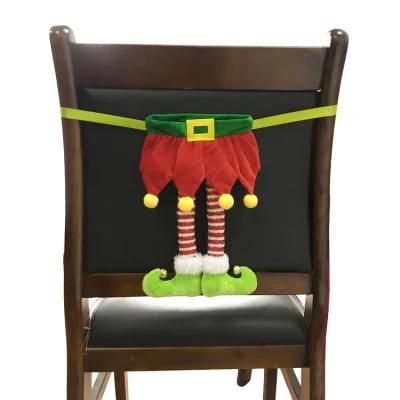 Party Decorative Elf Legs Chair Cover Home Christmas Chair Decoration