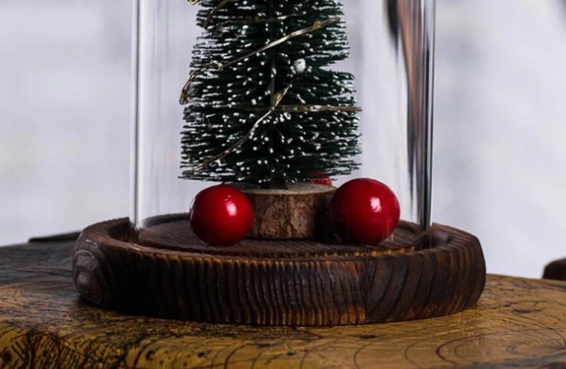LED Glass Christmas Tree Dome Lamp