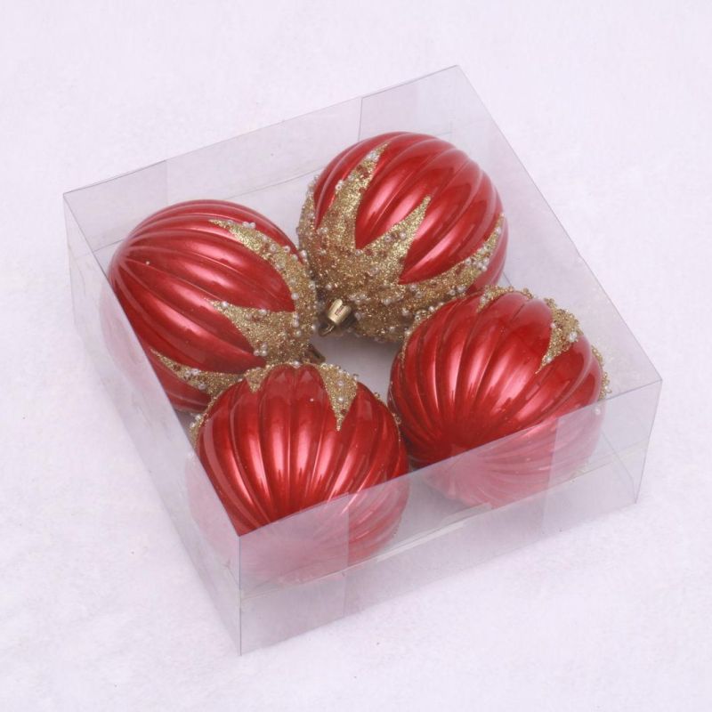 Red Plastic Make Christmas Balls Ornaments Christmas Tree Balls