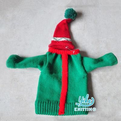 Mini Christmas Knit Bottle Jumper Hat and Sweater Set