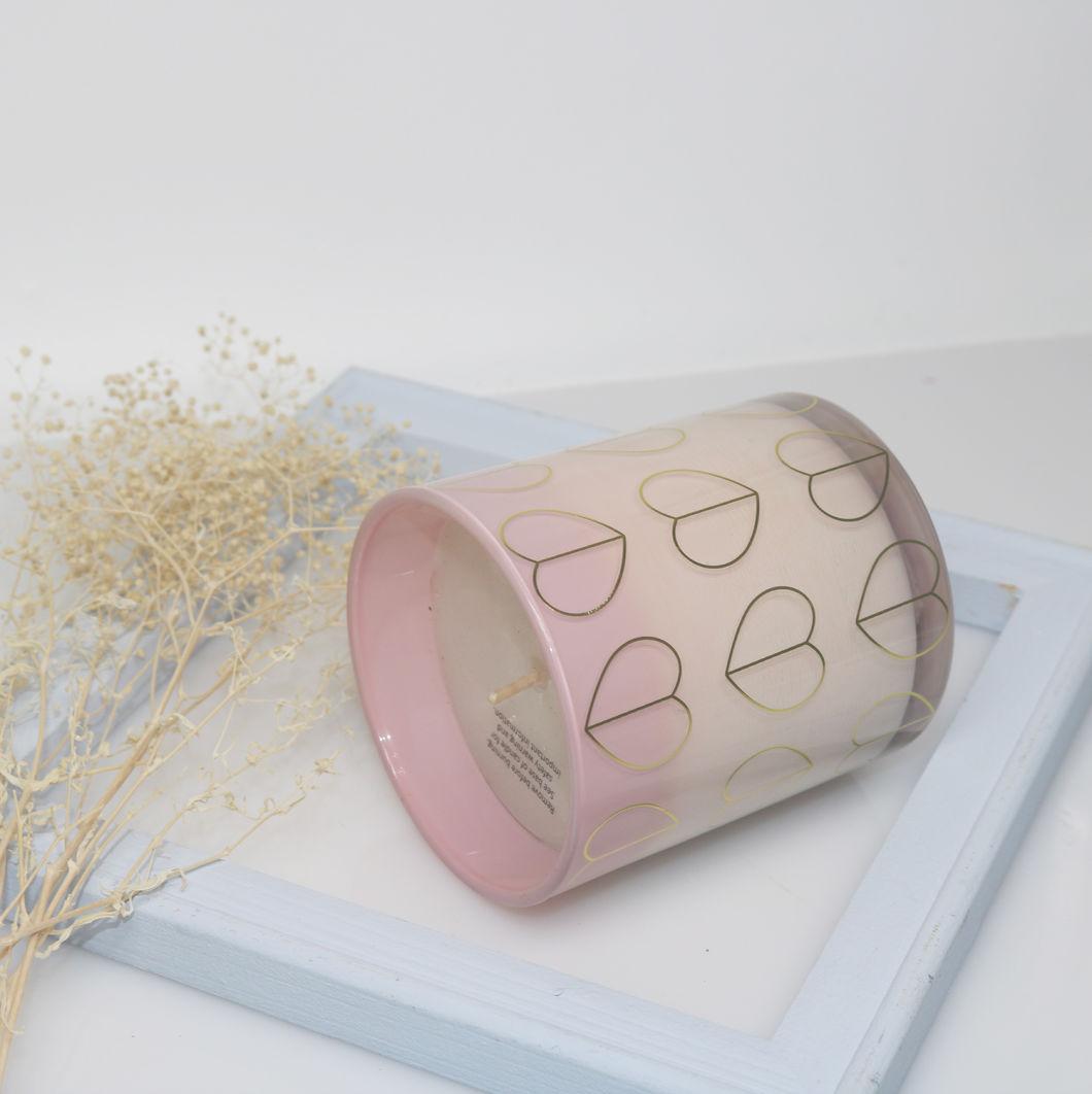 Luxury Decorative Gradient Color Glass Scented Candle for Christmas