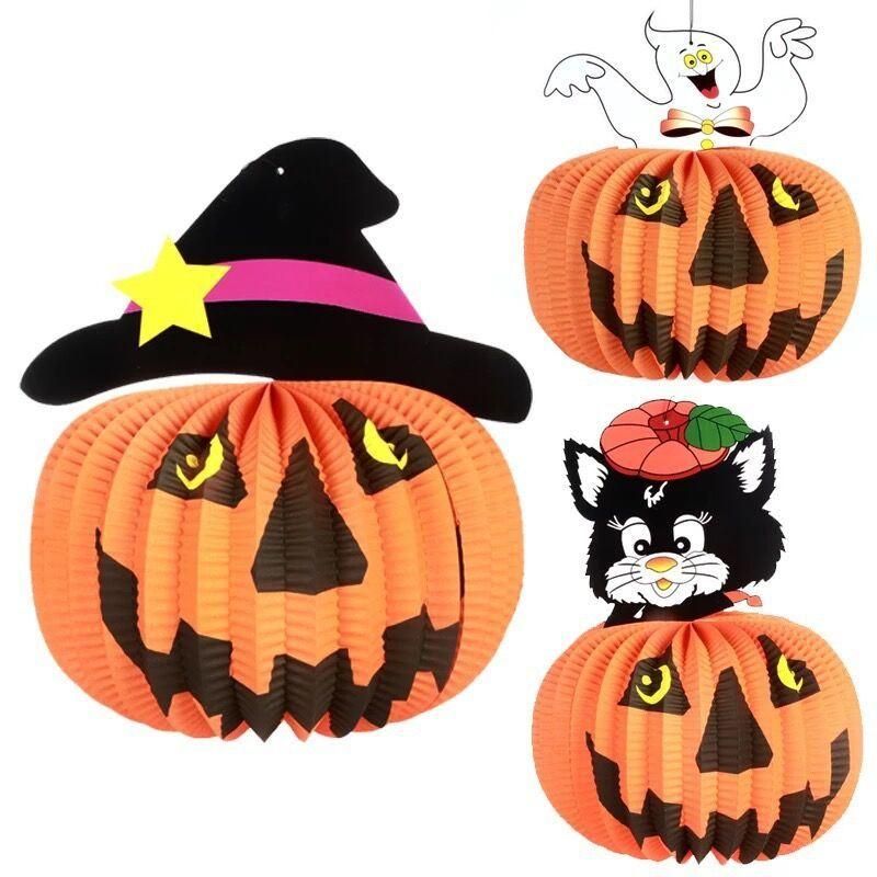 Factory Wholesale Low Prices Halloween Party Supplies Party Gift Decoration Halloween Paper Garlands Decoration Witch Hat Spider Ghost Skull Bat Decorative