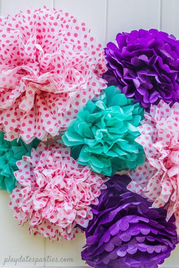 Wholesale Wedding /Baby Shower Hanging Flower Decorations Tissue Paper POM Poms