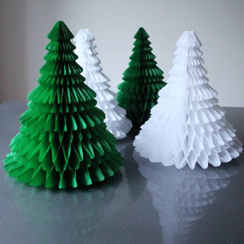 Party Decorations 28g Tissue Paper Honeycomb Christmas Tree
