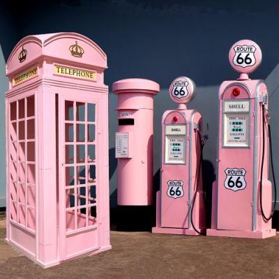 Factory Price Wholesale Customized Metal Red Telephone London Classic Phone Booth for Wedding Decoration
