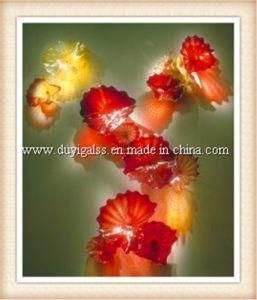 Red Murano Glass Plate for Wall Decoration