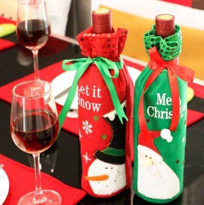 New Arrival Christmas Fabric Bottle Cover Creative Wine Bottle Cover