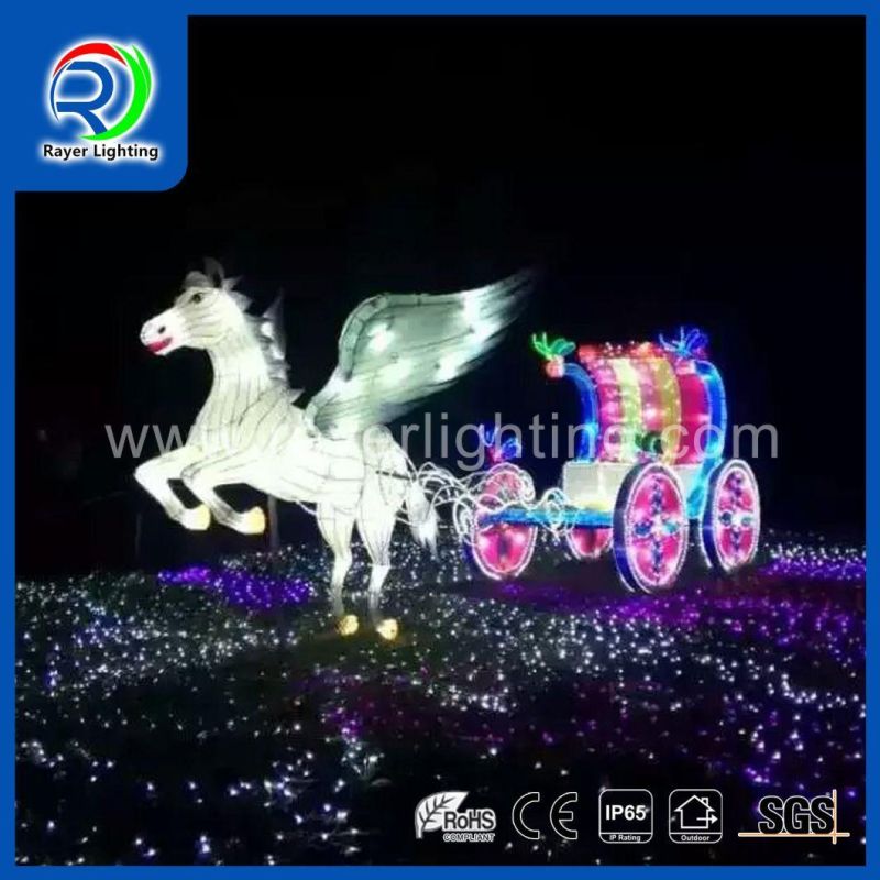 Kinder Garden Theme Park Outdoor Decoration Unicorn LED Christmas Light