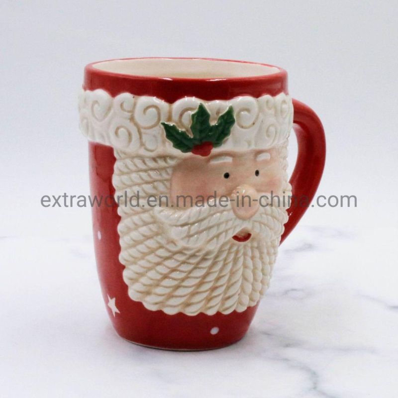 Custom Mug Christmas Decoration Gift Ceramic Santa Cup