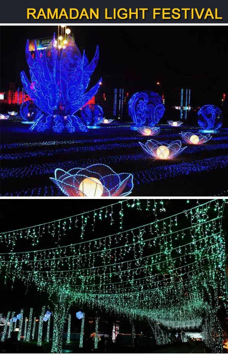 Outdoor Large LED Ramadan Decoration Motif Light for Eid Decoration