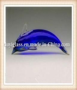 Animal Blue Dolphin Glass Craft for Display