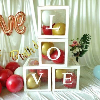 Factory Wholesale Good Quality Customized Clear Acrylic Love Block Cube Wedding Propose Birthday Party Backdrop Decor