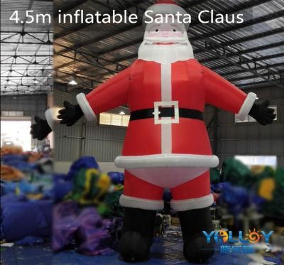 Giant Black Christmas Inflatable Santa Claus