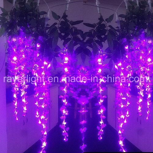 LED Flower Lights Purple Wisteria Lighting Garden Flower Light LED Curtain Light