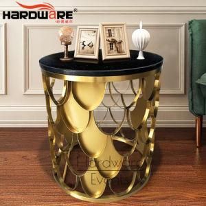 Luxury Mirror Glass Top Stainless Steel Base Cake Table for Party Event