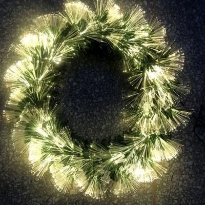 Green Fiber Optic Garland with Lights for Christmas Decoration