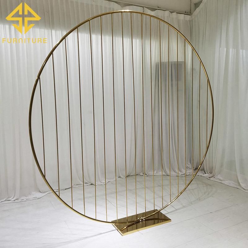 2021 Hot Stainless Steel Frame Round Wedding Backdrop for Events Party Background Wall Stand