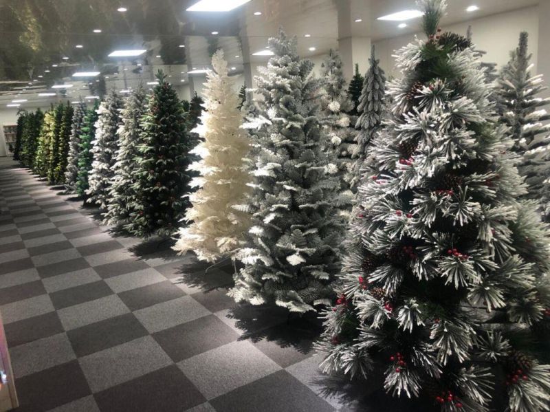 Xmas Decoration Supplies Hinged LED Pencil Slim Christmas Tree