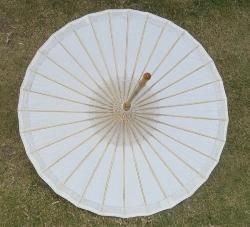 White Classical Dance Paper Parasol Rainproof Handmade Chinese Japanese Paper Umbrella Oiled Paper Umbrella Parasol for Wedding, Bridesmaids, Party Favor