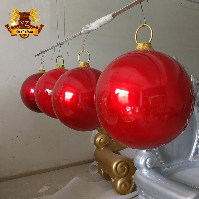 Large Hand Painted Resin Christmas Ball Ornaments for Christmas Crafts Decoration