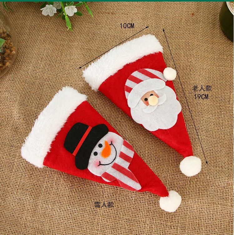 Christmas Dinner Table Decorations Silverware Holder Mini Xmas Socks Tableware Holder Christmas Spoon Knife Fork Bag