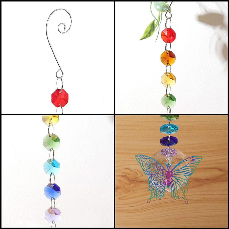 Crystal Suncatcher Hanging Chandelier Crystals Prisms for Window Rainbow Maker Pendants