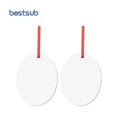 Bestsub Sublimation Hardboard MDF Christmas Tree Ornament Oval